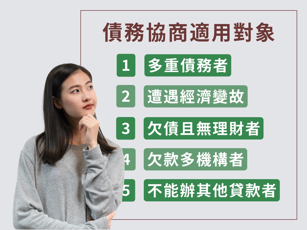 債務協商的條件與適用的人