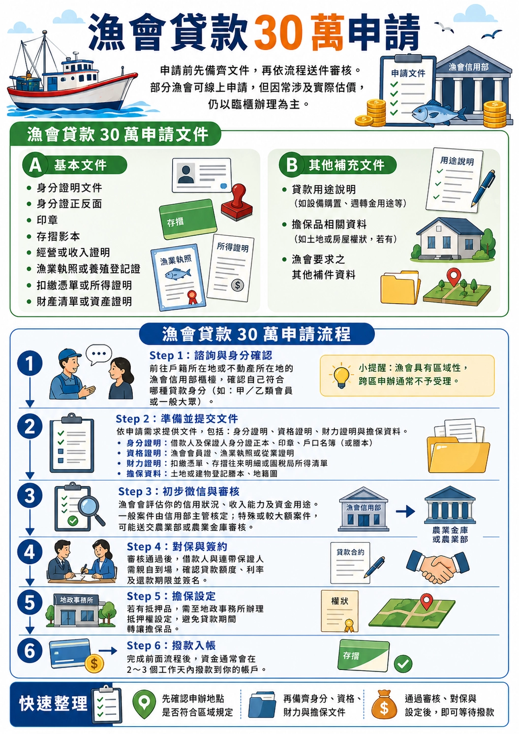 漁會貸款 30 萬申請