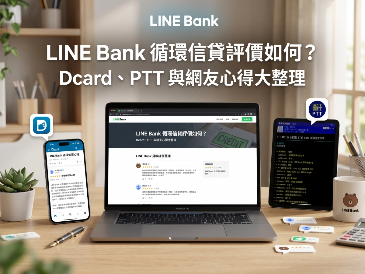 LINE Bank 循環信貸評價如何?Dcard、PTT與網友心得整理