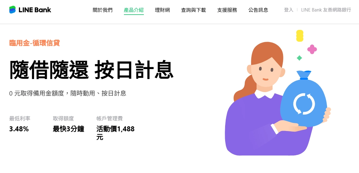 LINE Bank 循環信貸