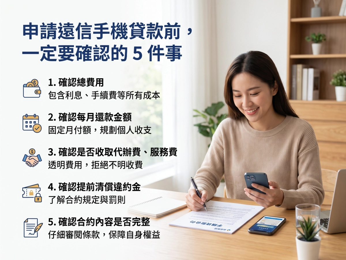 申請遠信手機貸款前，一定要確認的 5 件事