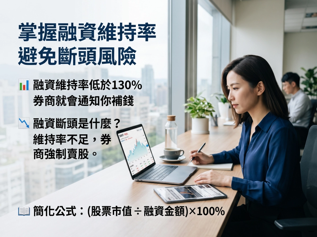 融資維持率低於130%，券商就會通知你補錢